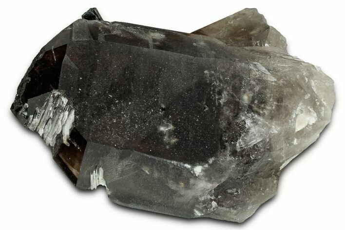 Smoky Quartz Crystal Cluster w/ Aegirine Inclusion - Malawi #326667